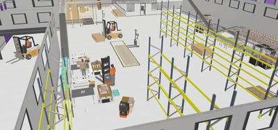 Production logistics and storage planning view